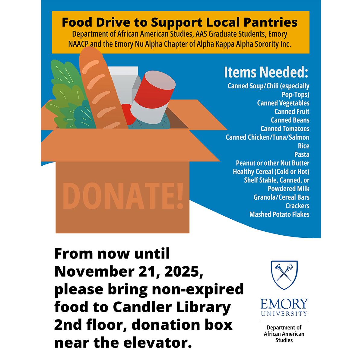 Food Drive to Support Local Pantries
